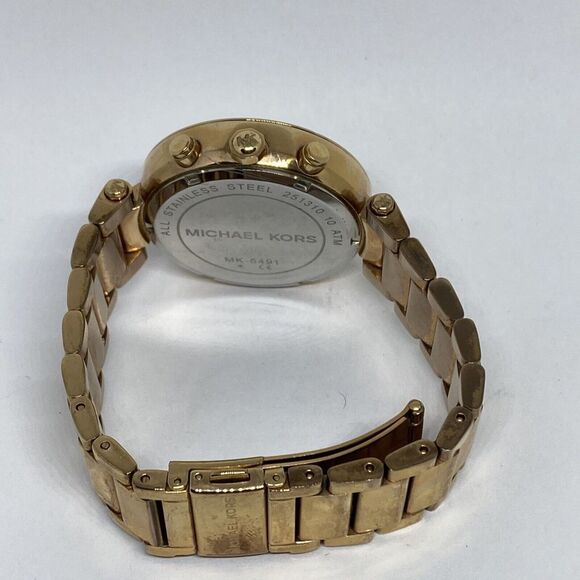 Michael Kors Parker MK5491 Women's Gold Stainless Steel Analog Dial Watch VK719 - Picture 11 of 12